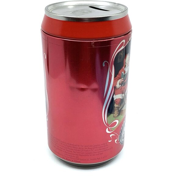 Coca Cola 75th Anniversary Santa Tin Bank 8" Tall 2006 Christmas Collectible Vtg - Picture 3 of 9